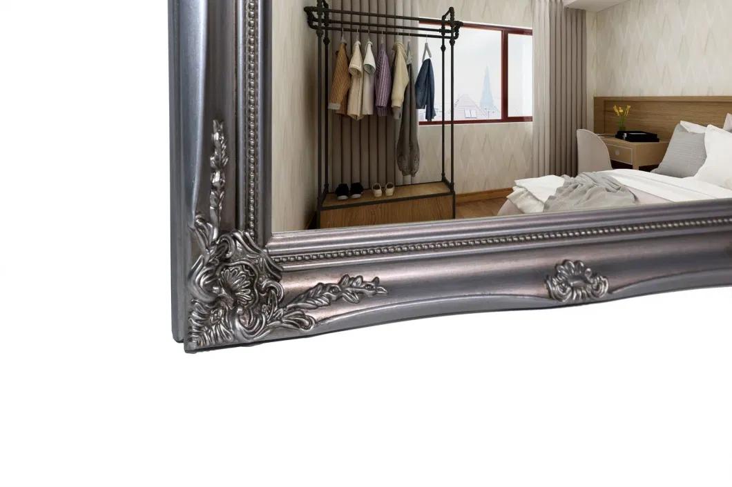 Hot Sell Customized Wall Frame Pure Hand-Carved Mirror Antique Wood Metal PS Wholesale Antique Bathroom Painting Photo Gold Art Stainless Steel