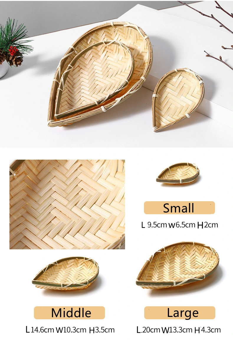 Mini Portable Bamboo Storage Fruit Basket