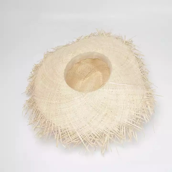 Women Hand Made Raffia Super Extra Large Wide Rough Brim Rough Straw Hat Summer Sun Beach Hat Sun Visor Cap Straw Hat