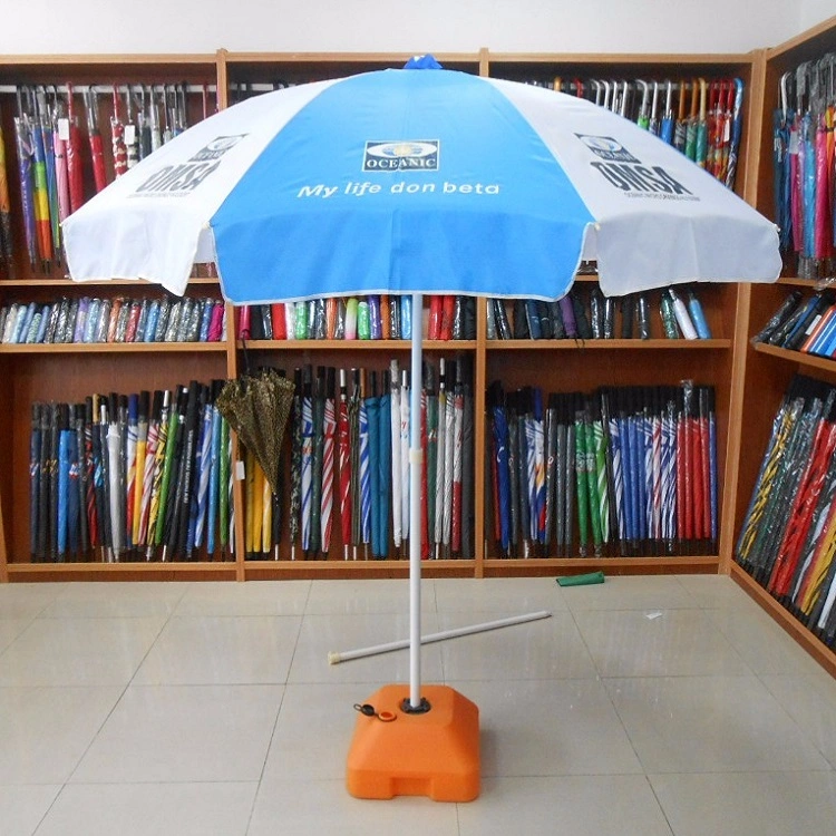 Promotional Beach Umbrella Logo Print Pagoda Beach Umbrella Polyester Umbrella Holder Beach