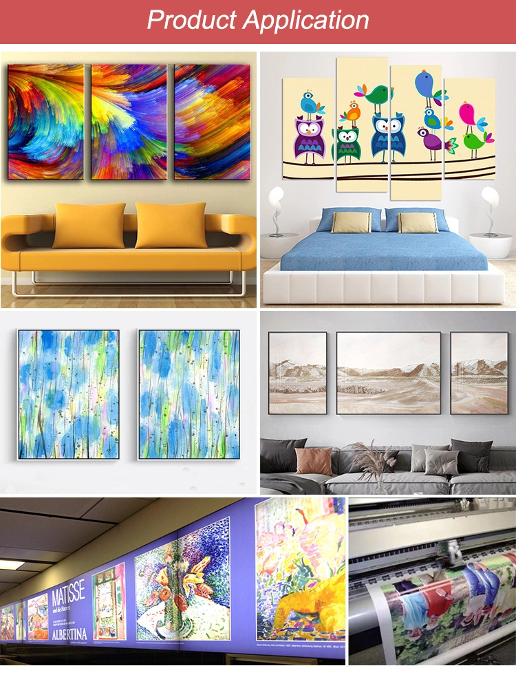 Jutu Oil Painting Accurate Color Performance for Home/Commercial Area Decoration Digital Printing Canvas