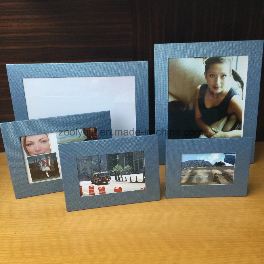 Desktop Paper Photo Frame Customize PU Leather Photo Frame