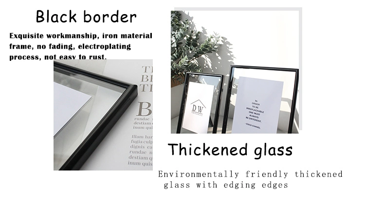 Transparent Metal Glass Photo Frames Table Decoration Picture Frame