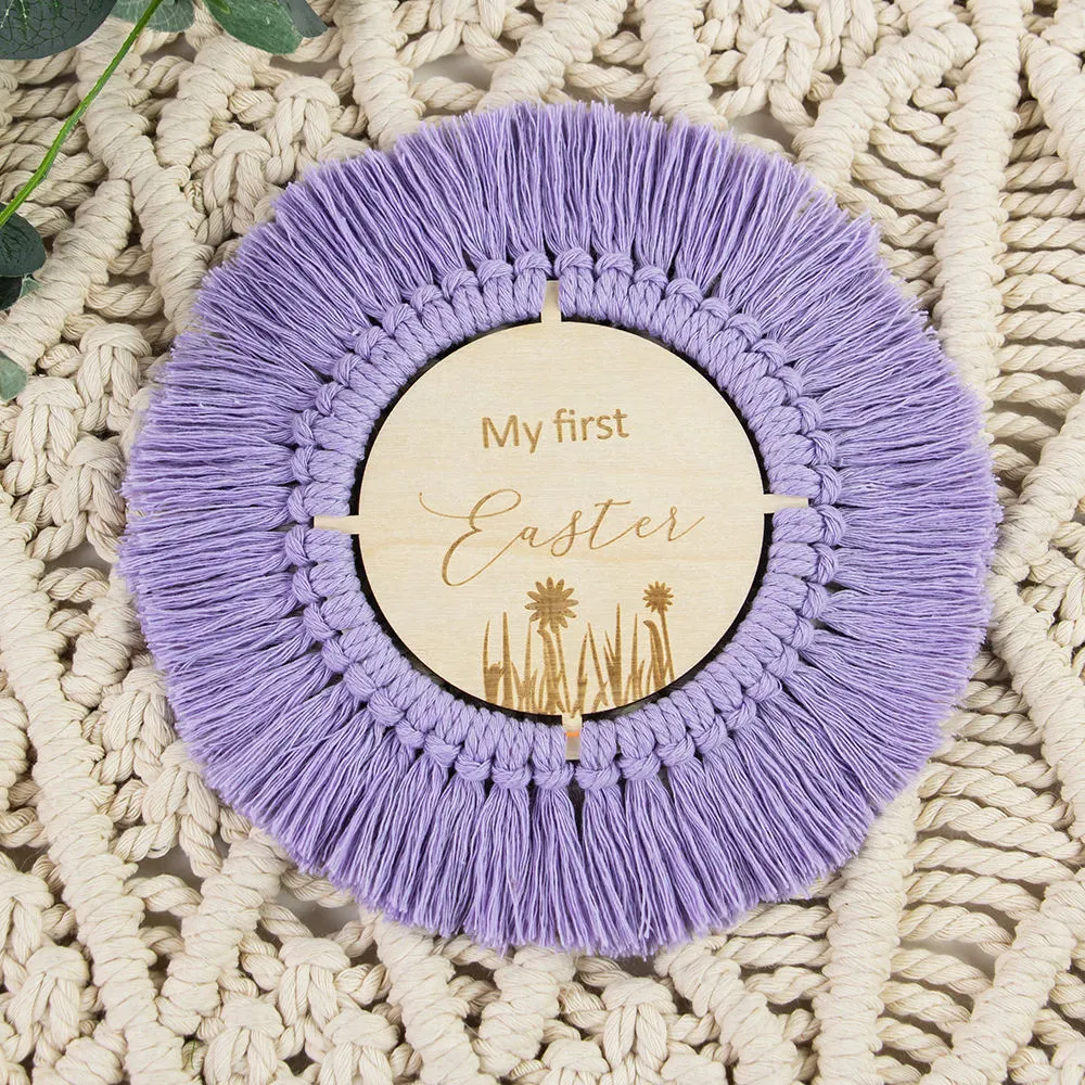 Collection Macrame Baby Milestone Plaque/Discs Set