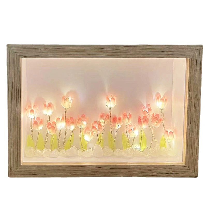 Custom 3D LED Night Photo Table Lamp Picture Frame LED Photo Frame with Flower Lights DIY