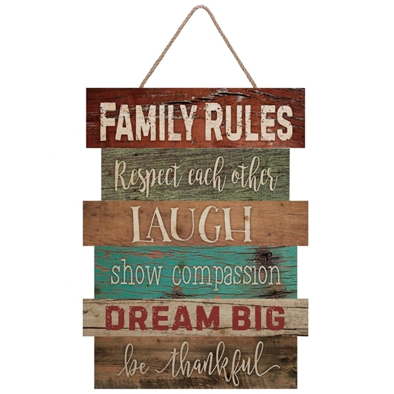 Ladder Shape Vintage Rustic Handmade Art Decorative Hanging Plaque Wood Wall Sign