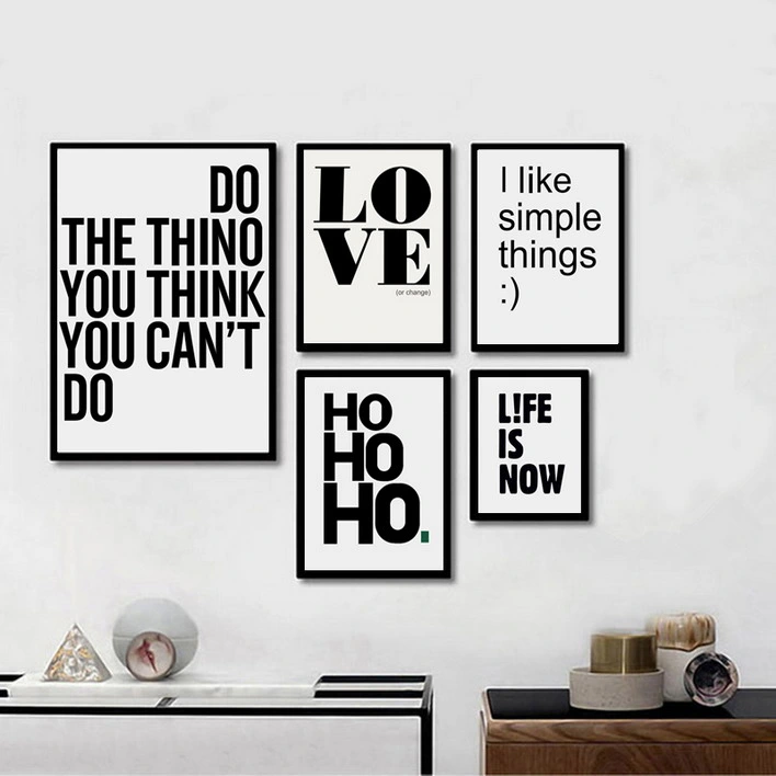 Motivational Inspirational Quotes Canvas Wall Art Printing Modern Home Room Decoration Wall Art Set Piece Framed Picture Display