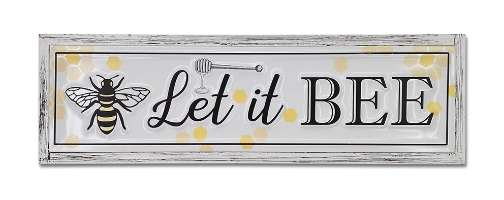 2023 New Design Let It Bee Wooden Plaque Wall Plaque