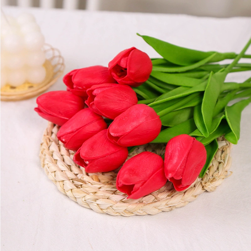 Tulip Simulation Flower Home Decoration Ornaments Wedding Photography Props Fake Flowers