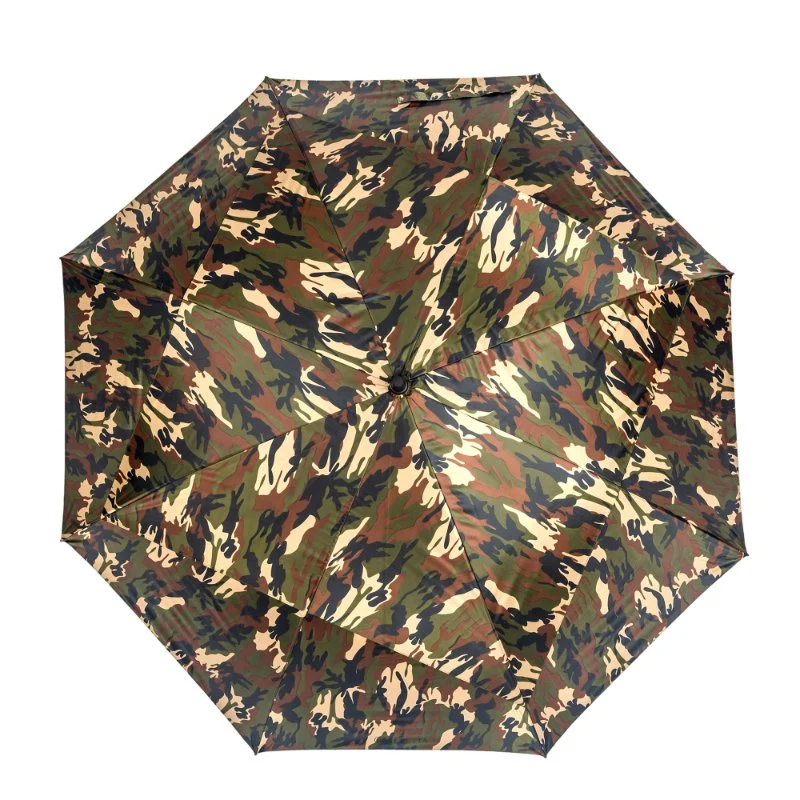 Black UV Coating Double Vented Camo Full Printing Automatic Golf Umbrella Holder Support Cart