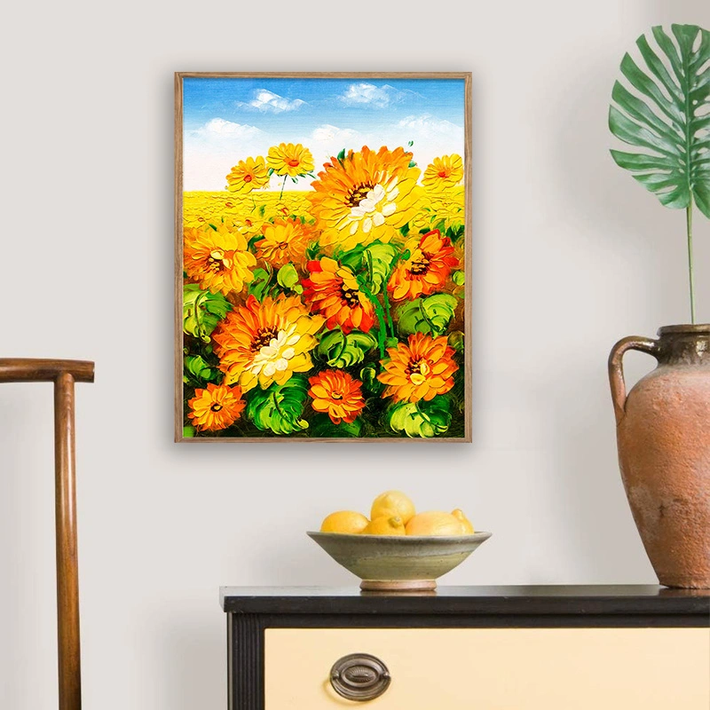 Canvas Print on Sunflower Painting Art for Living Room Hot Sale Flower Oil Painting Picture Wall Poster Modern Style