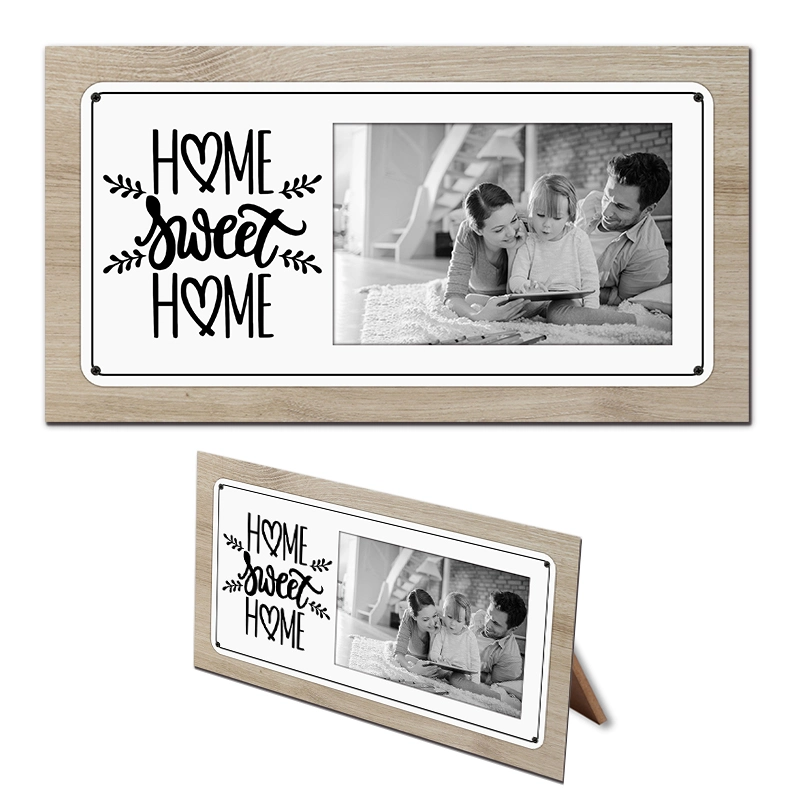 Photo Frame Inspirational Family Wooden Wall Art Decor for Table Decoration