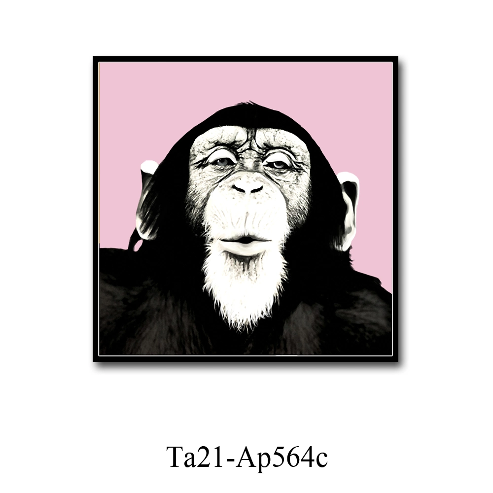 Chimpanzee Abstract Animal Wall Art Painting Custom Cheap Home Hotel Decor Modern Artistic Cool Colorful Framed Picture