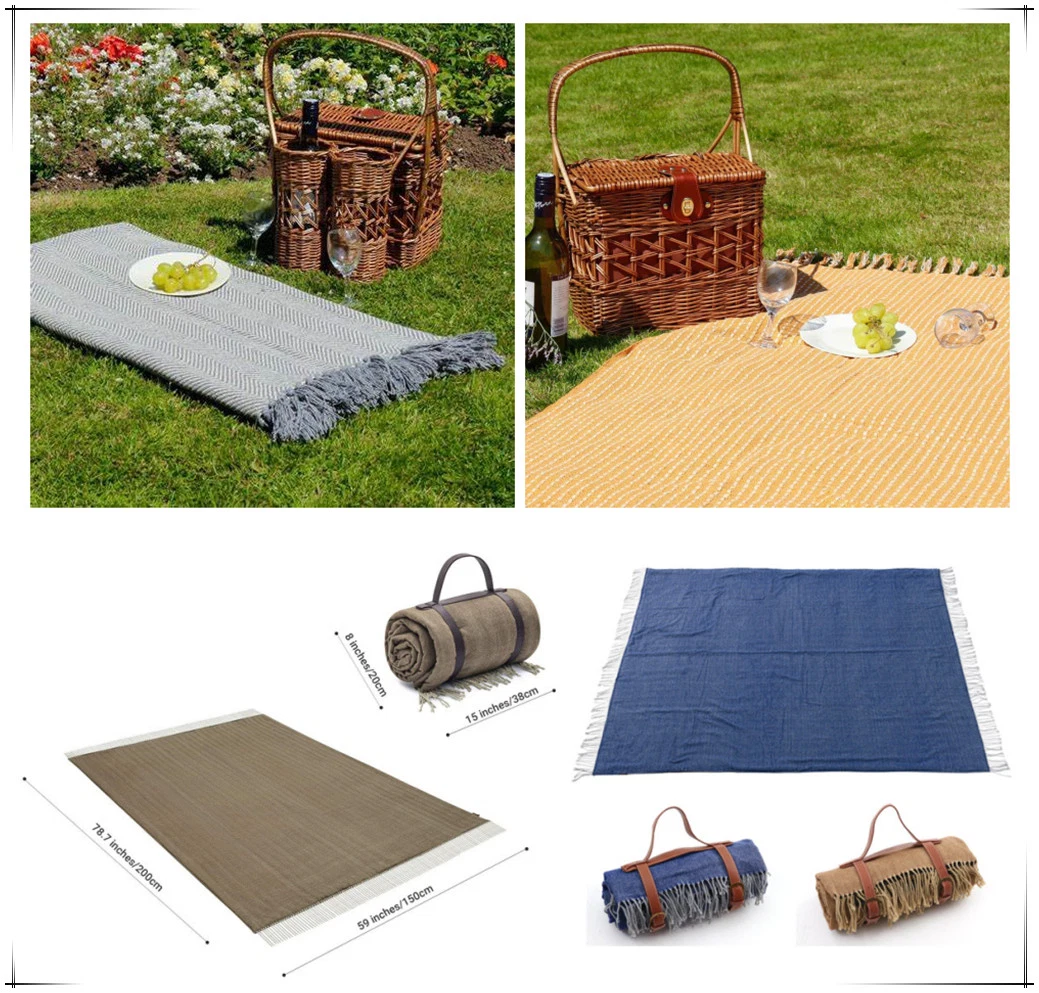 Extra Large 79&prime; X 59 &quot;Picnic Mat Lawn Blanket Foldable Water Resistant Backing for Park Grass Beach Camping