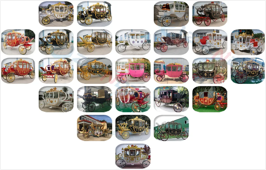 Customized Multi-Color Royal Sightseeing Carriage/Park Tour Rental Carriage/European Classical Wedding Carriage