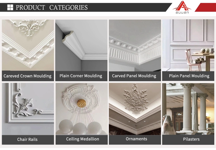 Decorative Polyurethane Wall Molding and PU Foam Baseboard for Sale