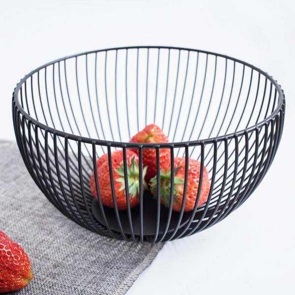 Metal Wire Fruit Bowl Storage Basket for Kitchen Organization