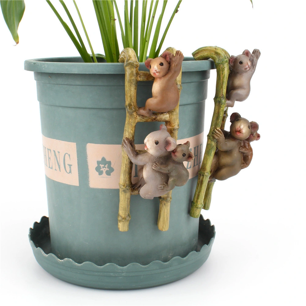 Climbing Ladder Small Koala Pot Creative Home Gardening Resin Decoration Pieces