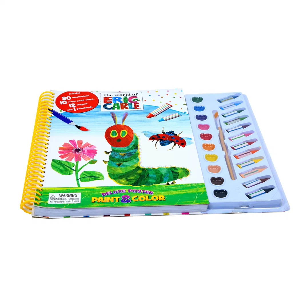 Children Crayon Color Painting Playing Book Printing