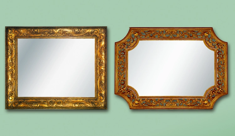 European Style Antique PU Photo Mirror Frame for Home Decoration