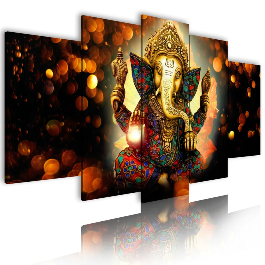 Canvas Decoration Indian God Nose Elephant Artwork Wall Art Picture Oil Paintings