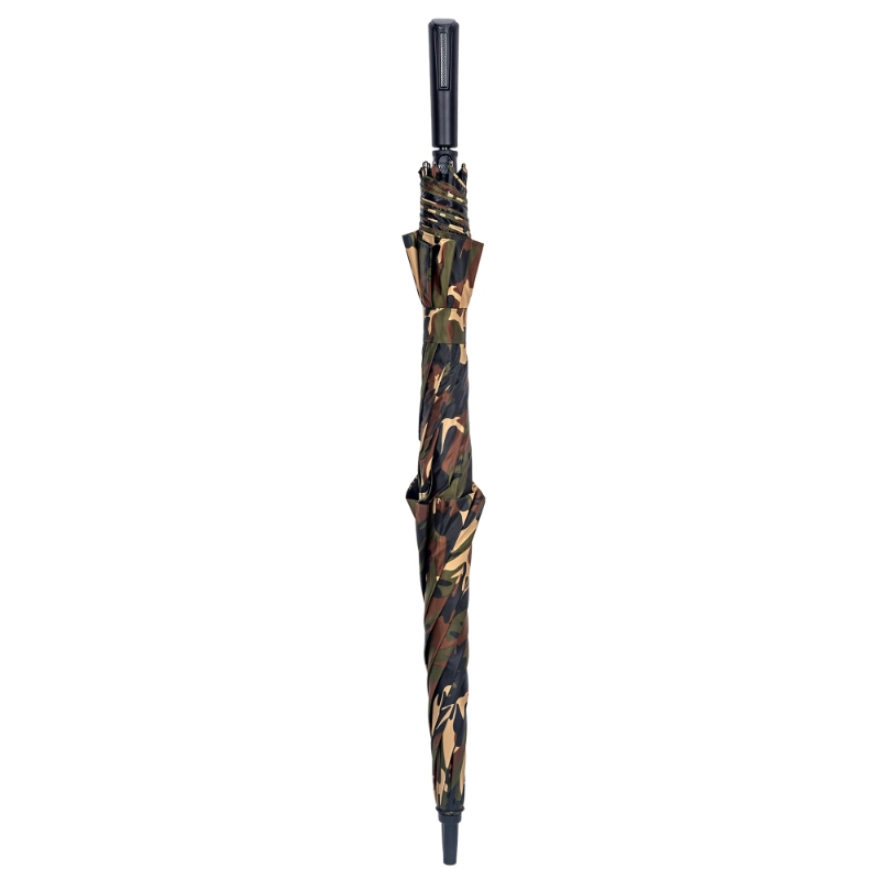 Black UV Coating Double Vented Camo Full Printing Automatic Golf Umbrella Holder Support Cart