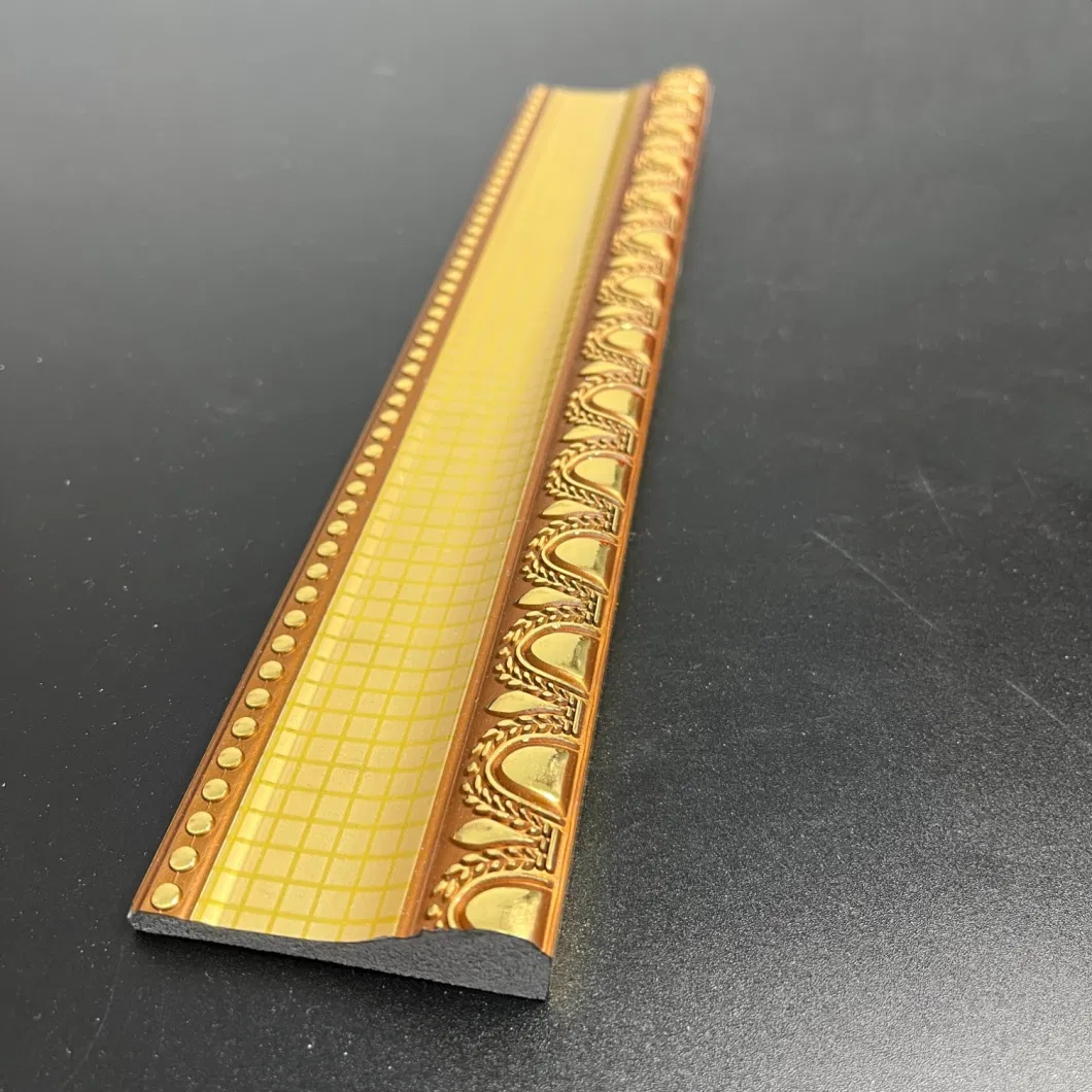 OEM Factory Supply High Quality Gold Cladding Curtain Cornice Design Moulding Window Wall for Interior Walls