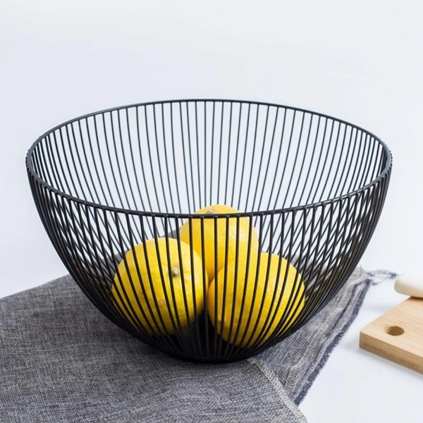 Metal Wire Fruit Bowl Storage Basket for Kitchen Organization