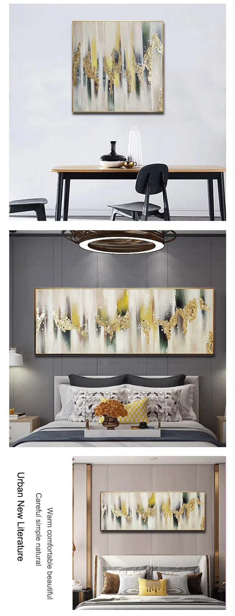 Nordic Abstract Arts Home Decorative Bedroom Wall Hanging Picture Large Handmade Oil Paintings