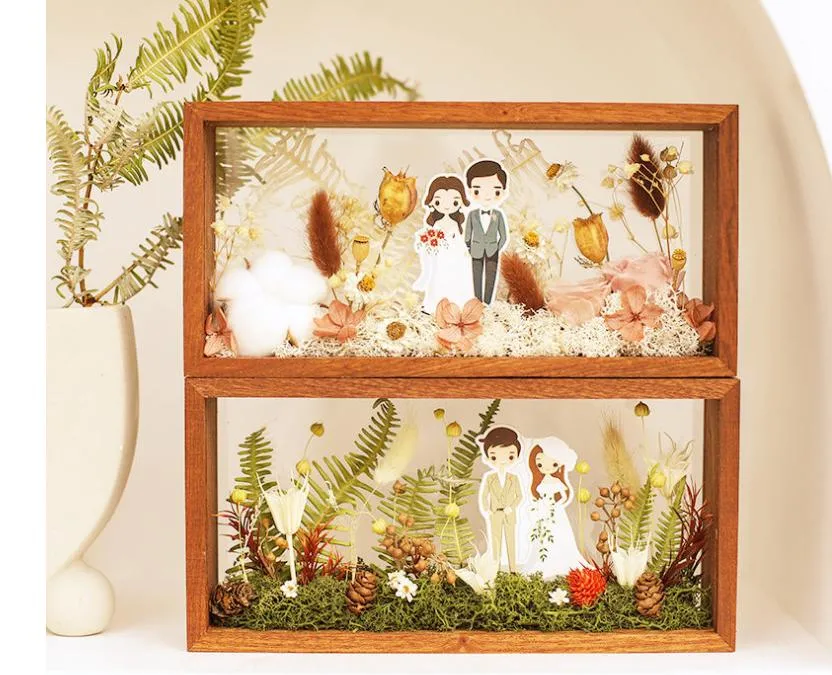 DIY Picture Frame Flower Storage Frame Display Frame Double-Sided Transparent Art Photo Frame