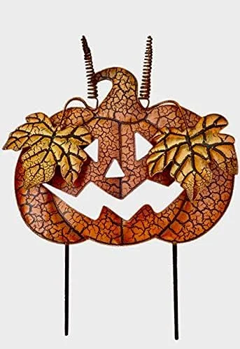 Fall Decorations Outdoor, Yeahome 22&quot; Decorative Garden Stakes with 3 Pack Pumpkin Home Sweet Home Sign for Fall Decor, Metal Yard Sign for Garden Yard