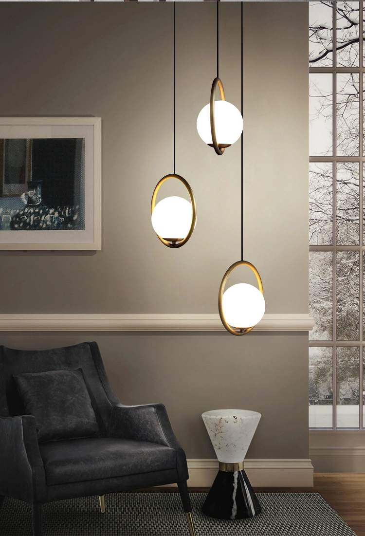 Oval Chandelier for Home Decoration LED Interior Modern Pendant Lamp