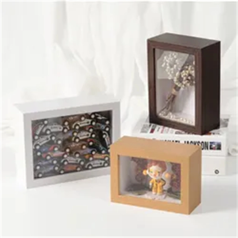 Wall Photo Frame Set 3D Deep Art Picture Frame Box Dried Flower Leaves Wood Photo Frame