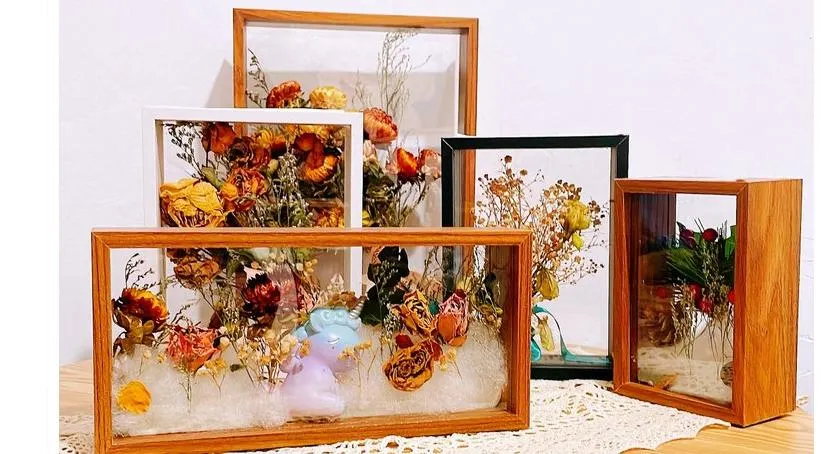 DIY Picture Frame Flower Storage Frame Display Frame Double-Sided Transparent Art Photo Frame