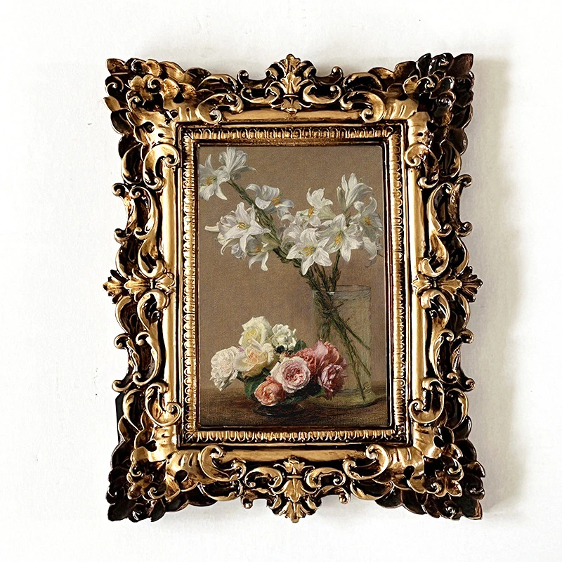 Antique Custom Color Table Decoration Baroque Resin Photo Frame