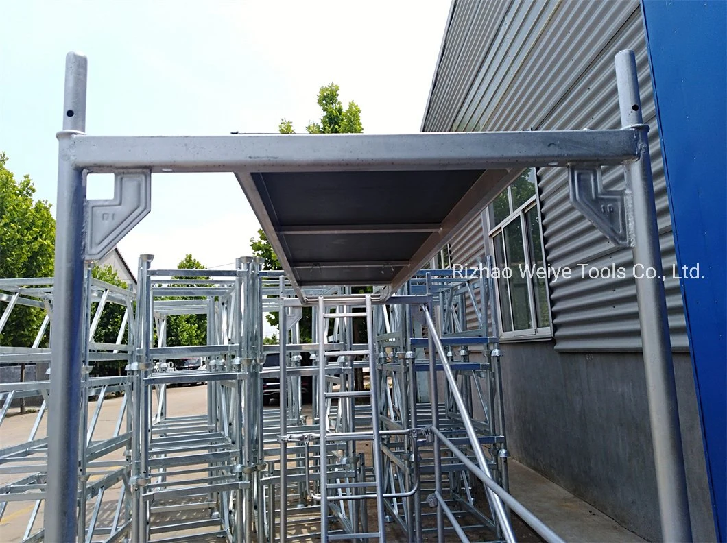 Modular European Layher Facade Scaffold Walk Through Platform Frame