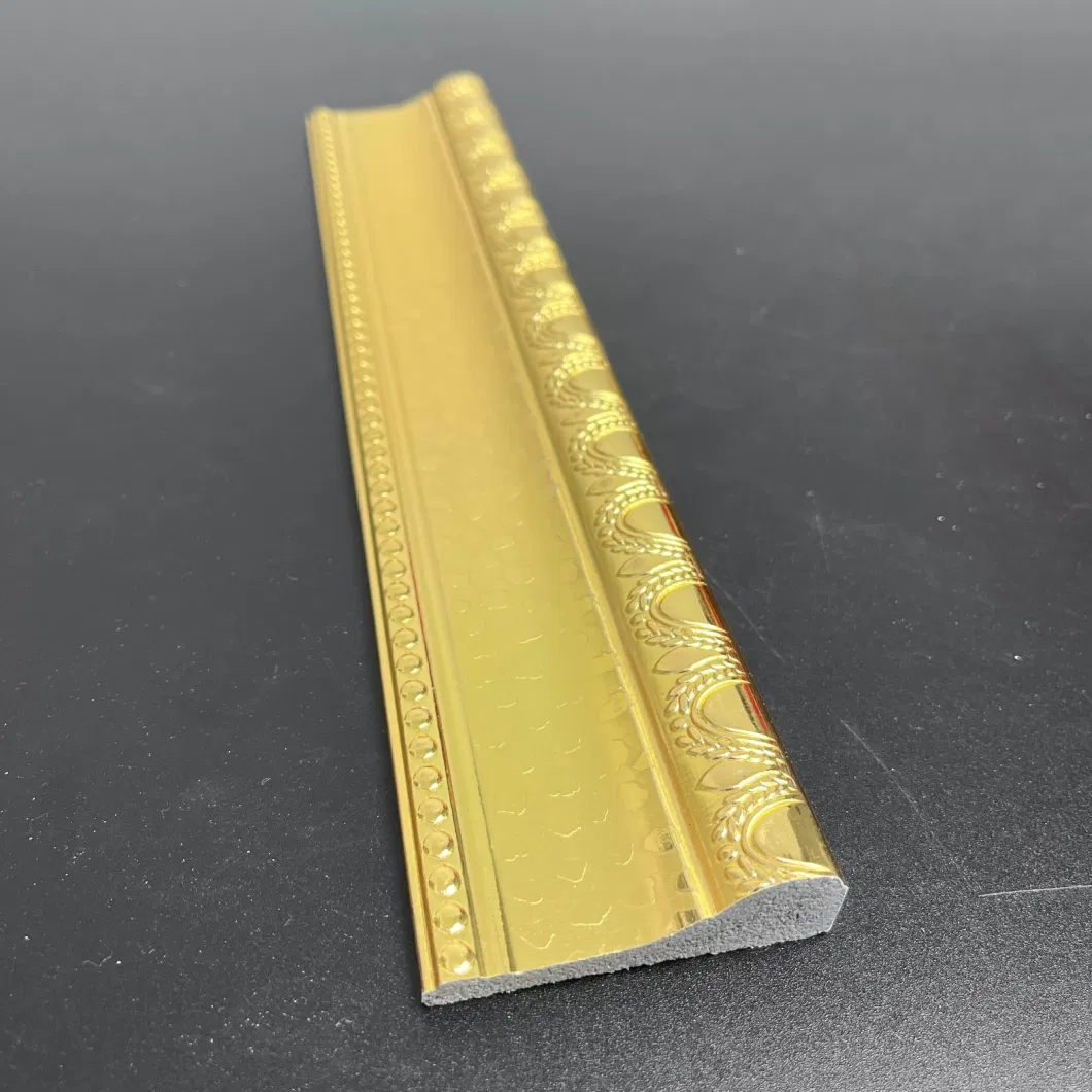 OEM Factory Supply High Quality Gold Cladding Curtain Cornice Design Moulding Window Wall for Interior Walls