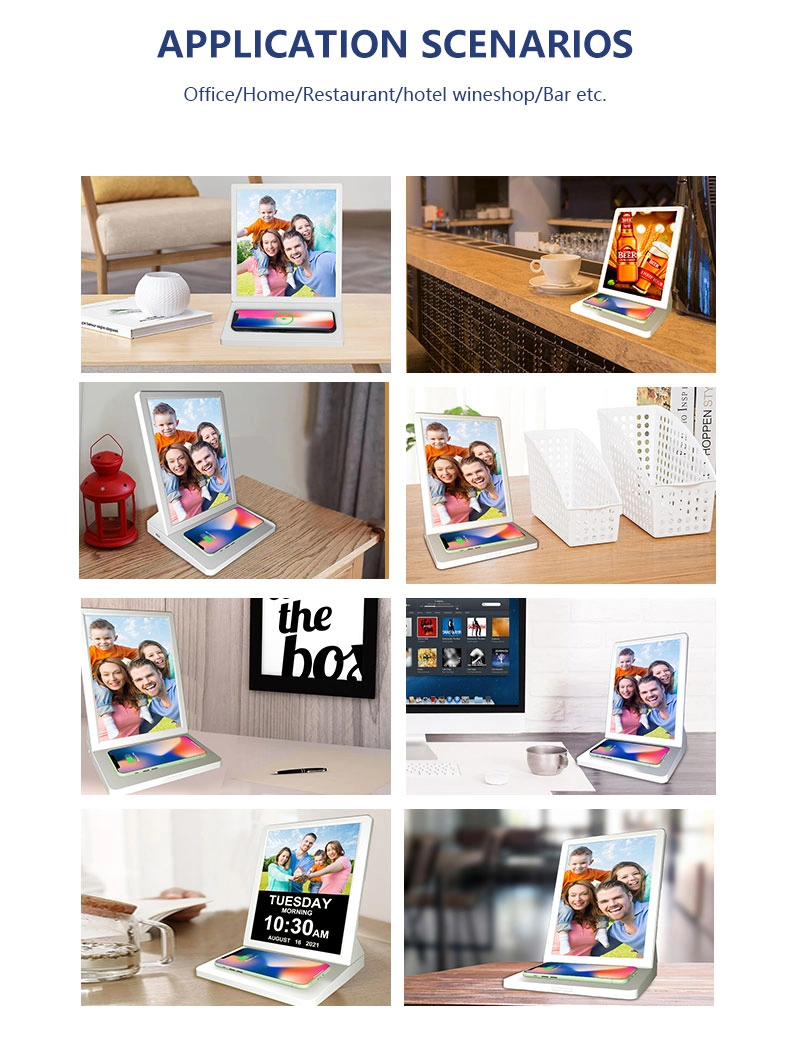 9.7 Inch Photo Frame Desktop with Wireless Charger