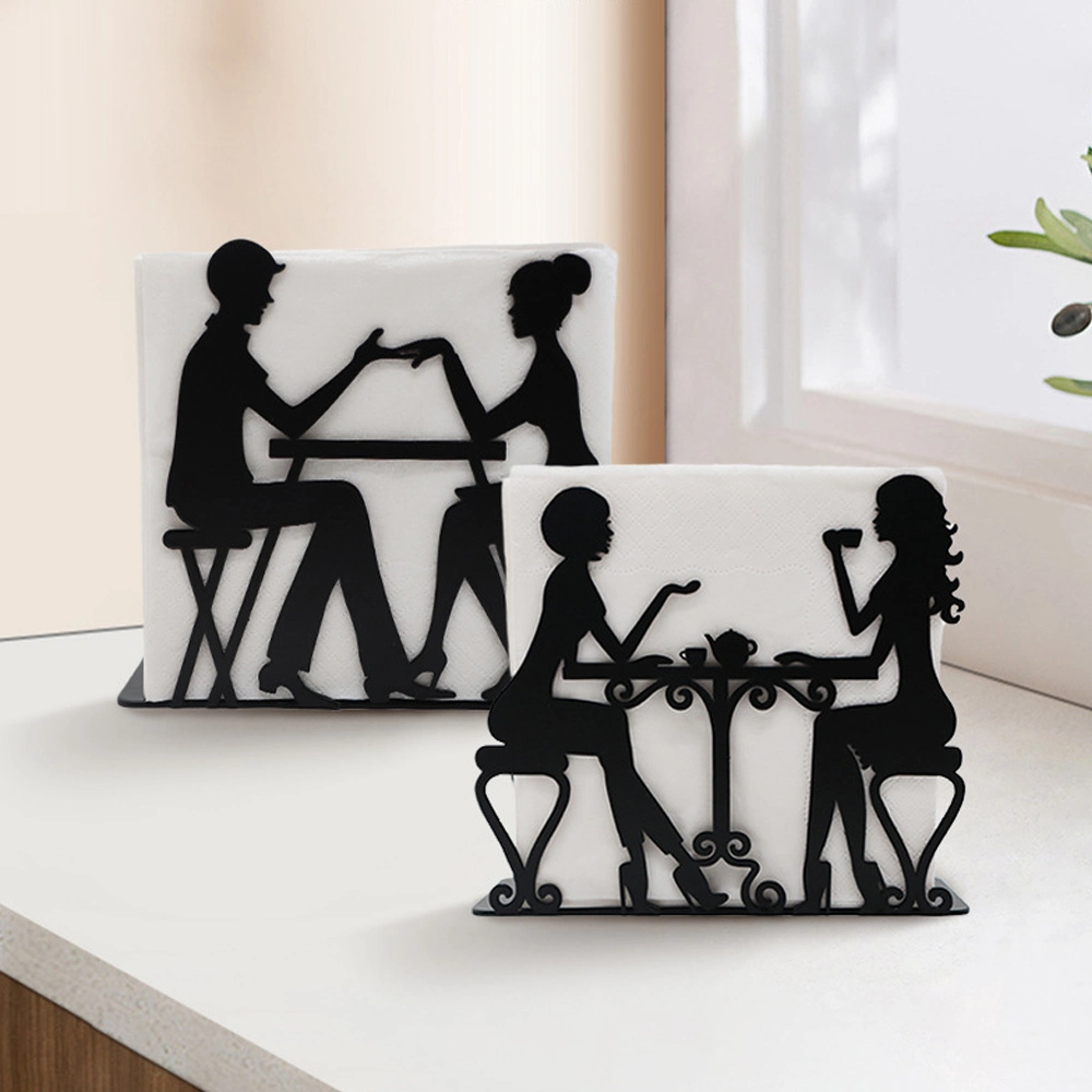 Table Decor Iron Lover Metal Restaurant Tissue Unique Napkin Holder