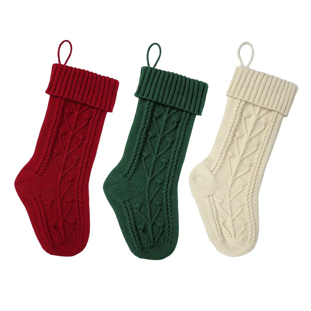 Wholesale Christmas Stocking Ornaments Plush Bulk Hanging Children Gift Bags Socks Decoration