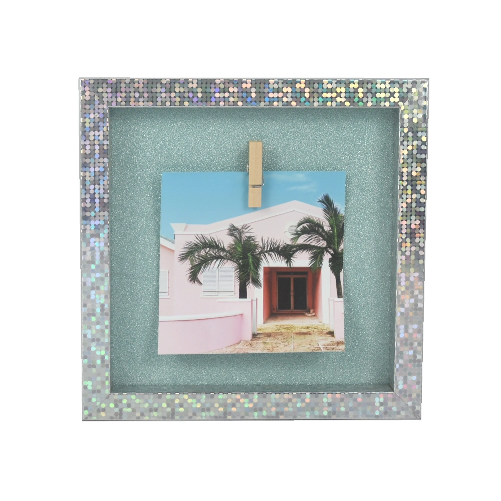 Wall Hanging Iridescent Collage Photo Frame Multi Openings Picture Frame