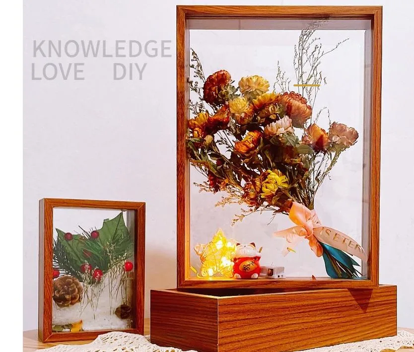 DIY Picture Frame Flower Storage Frame Display Frame Double-Sided Transparent Art Photo Frame