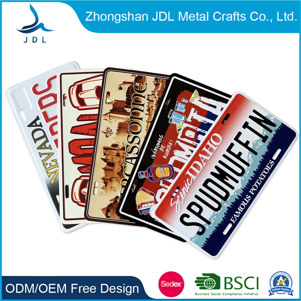 Wholesale Blank Reflective 3D Japan License Epoxy Gift Sublimation Blank Antique Finish Digital Photo Car Number Plate Frame