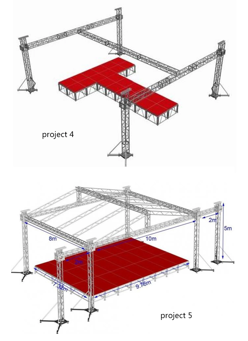 Customized Special Aluminium Truss with Special Structure, Heart-Shaped Frame, Five-Pointed Start