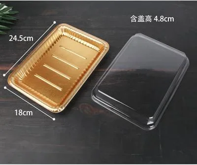 Golden Polystyrene Disposable Foam Fresh Food Tray