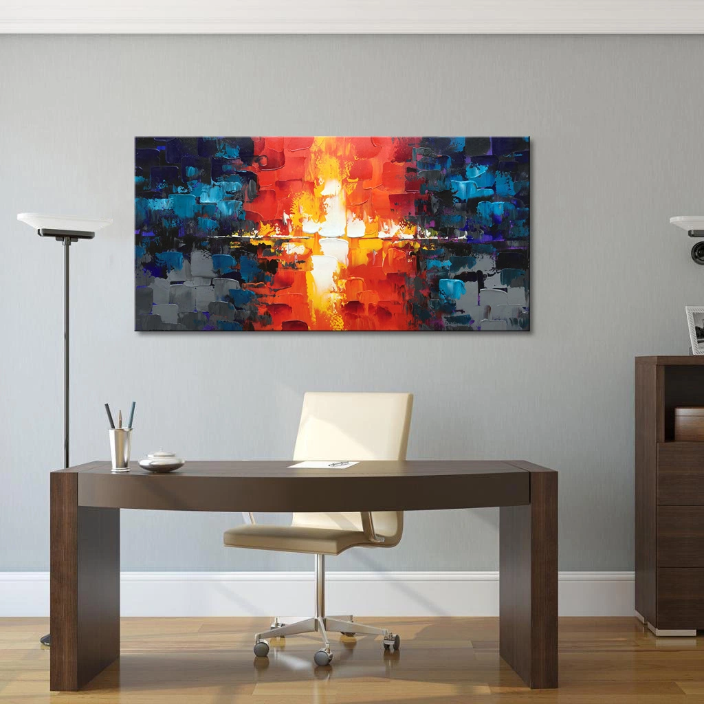 Handmae Textured Abstracrt Painting on Canvas - Custom Abstract Wall Art From Your Idea