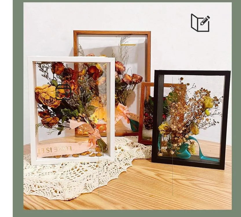 DIY Picture Frame Flower Storage Frame Display Frame Double-Sided Transparent Art Photo Frame