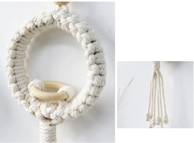 New Design Handmade Flower Decoration Macrame Circle Flower Wall Hanger