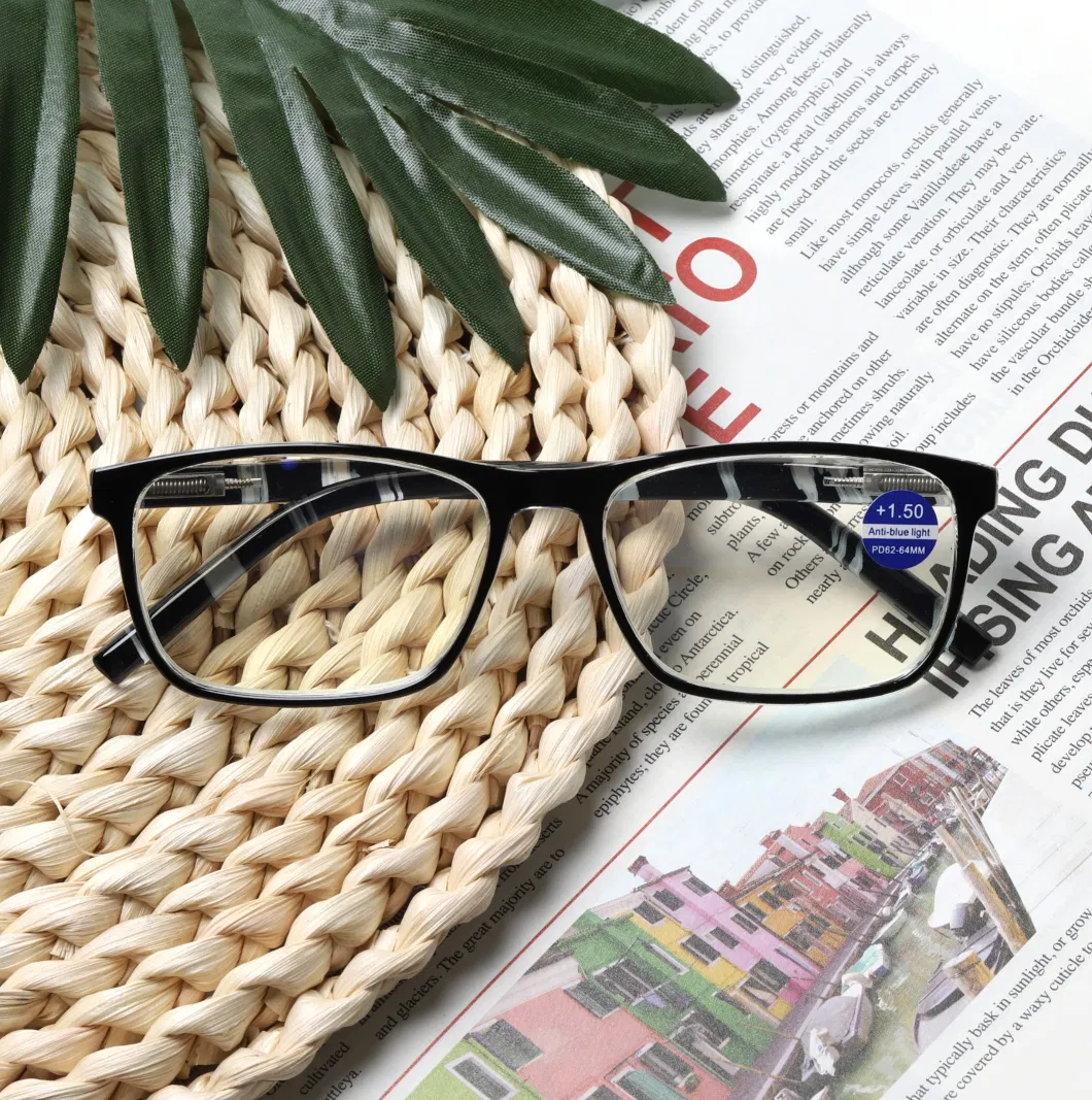 Meture Square Frame for Men Comfortable Spring Hinge Reading Glasses Manufacture