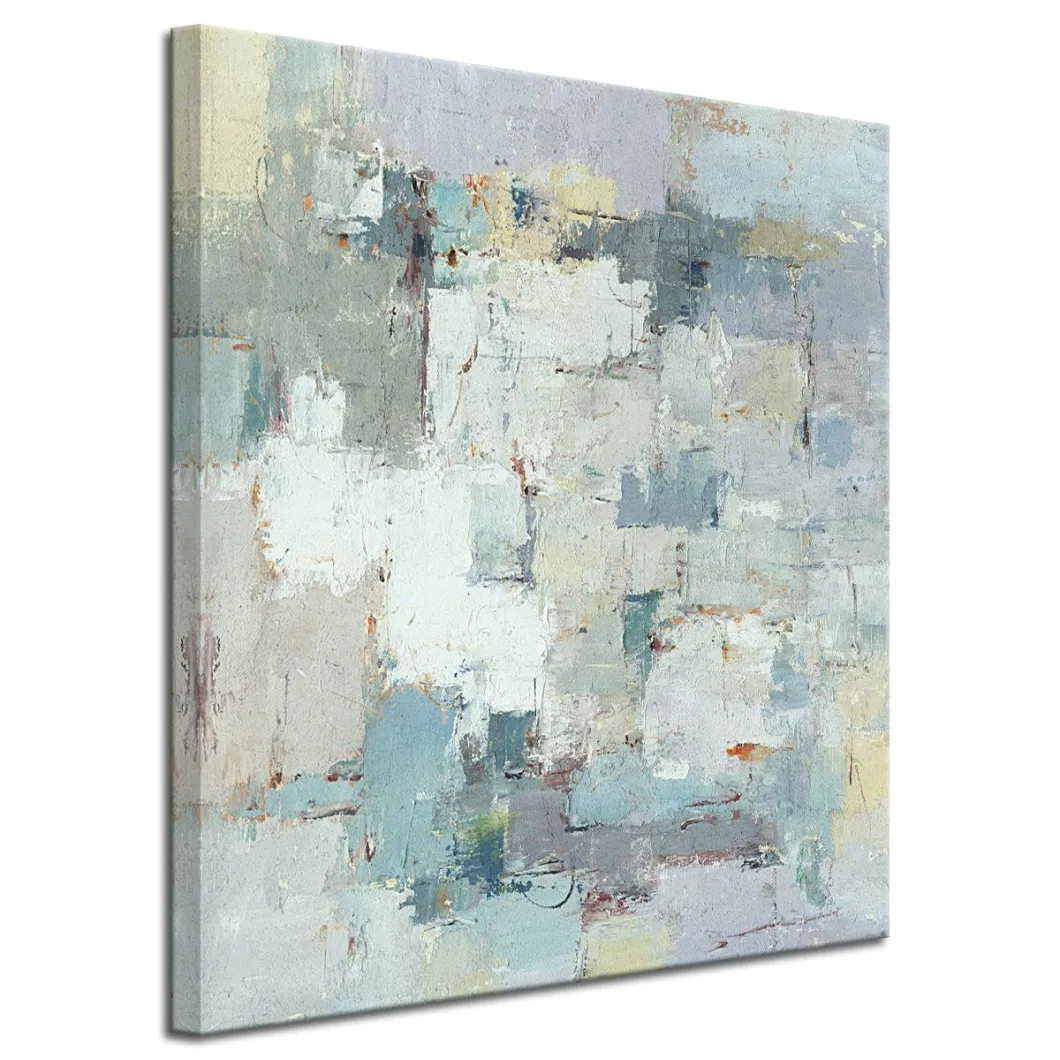 Hand Painted Textured Abstract Oil Painting on Canvas Custom Framed Wall Art for Decoration